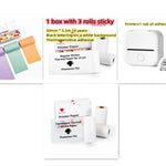 Portable Mini Thermal Label Printer Home Photo Printer Student Wrong Question Printer Bluetooth-compatible Mini Label Printer Price Tag - My Store