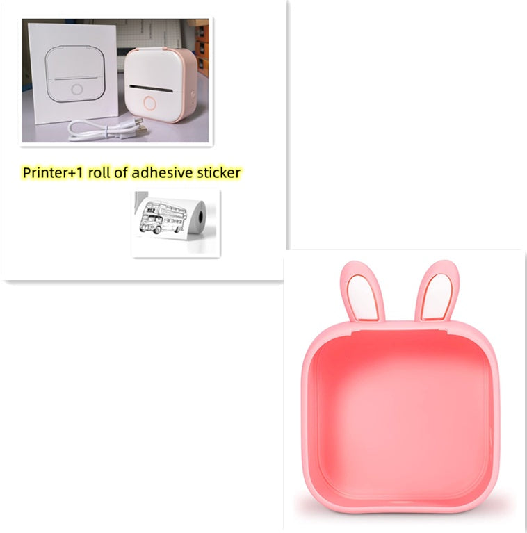 Portable Mini Thermal Label Printer Home Photo Printer Student Wrong Question Printer Bluetooth-compatible Mini Label Printer Price Tag - My Store