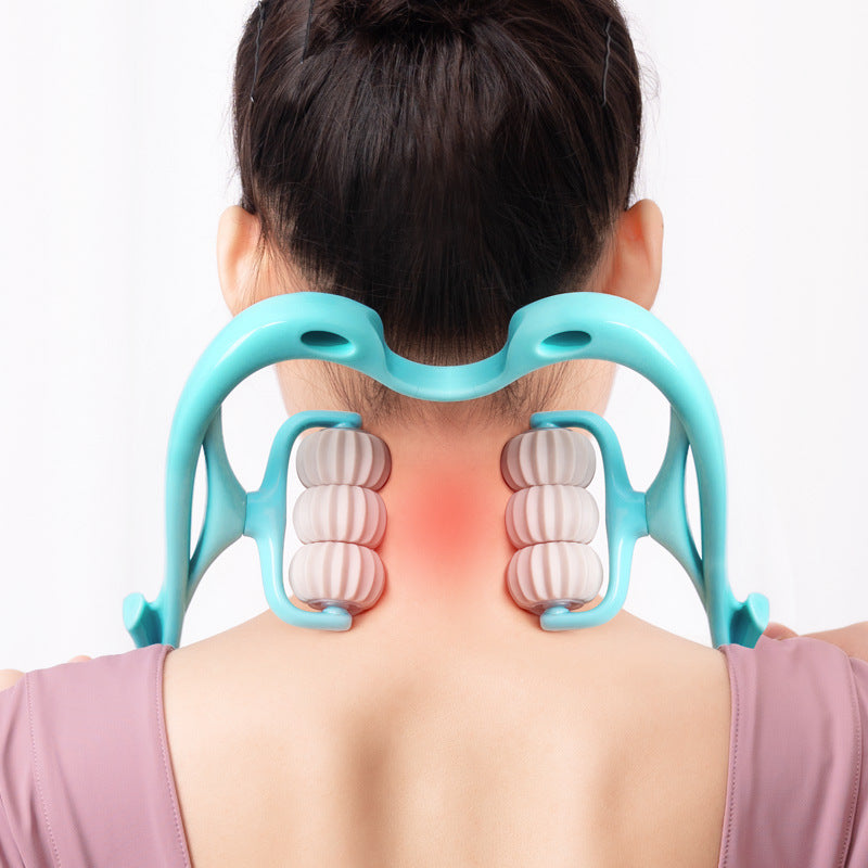 Multifunctional Manual Six-wheel Neck Massager Massage Relieve Roller Massage Tool - My Store