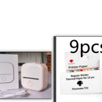 Portable Mini Thermal Label Printer Home Photo Printer Student Wrong Question Printer Bluetooth-compatible Mini Label Printer Price Tag - My Store