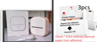 Portable Mini Thermal Label Printer Home Photo Printer Student Wrong Question Printer Bluetooth-compatible Mini Label Printer Price Tag - My Store