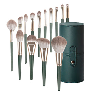 Green Cloud 14 Makeup Brushes Suit - My Store