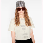 D family new letter women love is unpaid labor feminist T-shirt - My Store