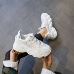 Shoes Women New Thick Soled Women S Shoes Versatile Sports Shoes Black Fashion Net Red Daddy Shoes Spring - My Store