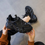 Shoes Women New Thick Soled Women S Shoes Versatile Sports Shoes Black Fashion Net Red Daddy Shoes Spring - My Store