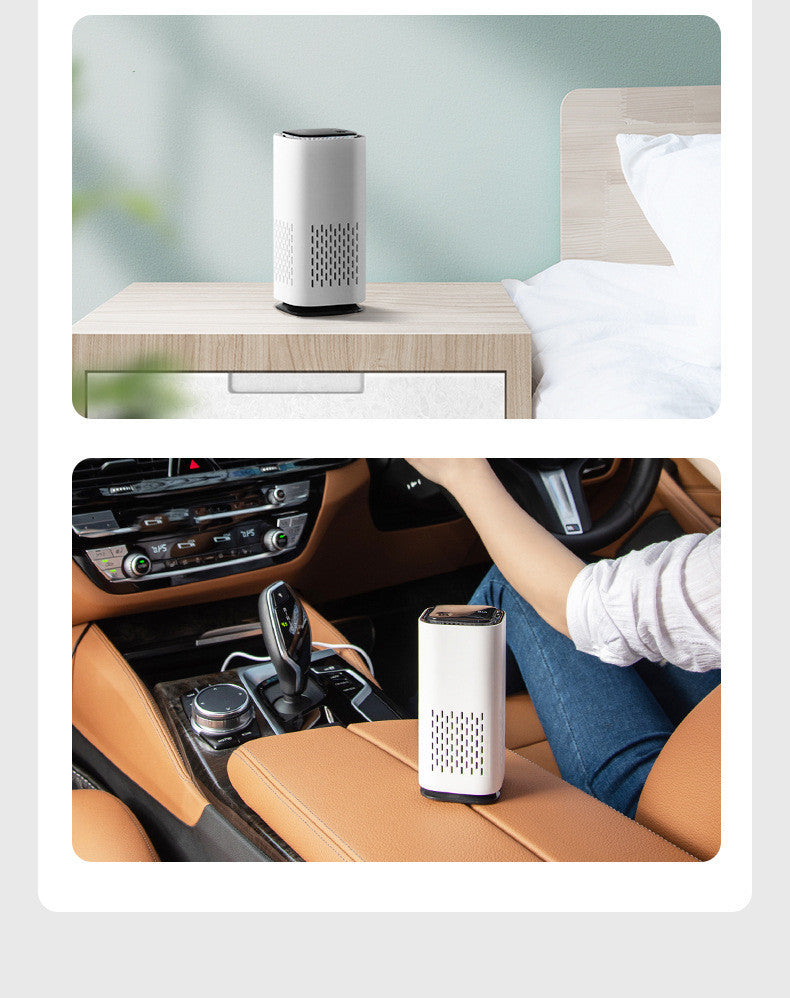 Spring New Arrival Mini Portable Car Air Purifiers With Usb Cable Charging Home Office HEPA Filter Car Air Purifier - My Store