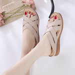 Amazon"s new leisure air cooler cross massage slope heel foreign trade fashion women"s sandals wholesale - My Store