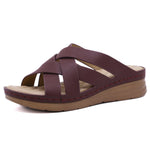 Amazon"s new leisure air cooler cross massage slope heel foreign trade fashion women"s sandals wholesale - My Store