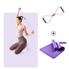 Upright Yoga Mats For Men And Women Yu Ka Thickened Widened And Lengthened Non-slip Yoga Mat Floor Mats Home Dance Three-Piece Set - My Store