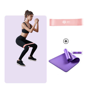 Upright Yoga Mats For Men And Women Yu Ka Thickened Widened And Lengthened Non-slip Yoga Mat Floor Mats Home Dance Three-Piece Set - My Store