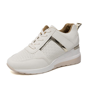 Sneakers Platform Wedge Heel Casual Shoes Lace-up Mesh Sneakers - My Store