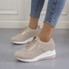 Sneakers Platform Wedge Heel Casual Shoes Lace-up Mesh Sneakers - My Store
