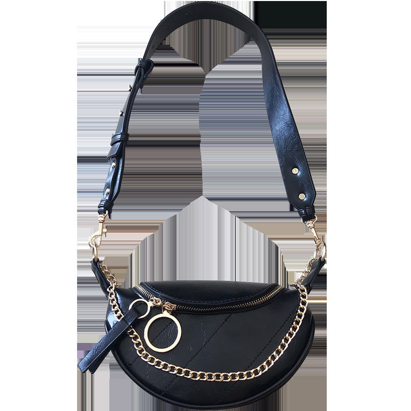 autumn and winter net red new versatile waist bag women"s super hot fashionable chest bag single shoulder Crossbody fashion chain bag - My Store