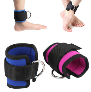 New D-ring Ankle Strap Buckle Adjustable Ankle Weights Gym Leg Ankle Cuffs Power Weight Lifting Fitness Rope 1/2PC - My Store