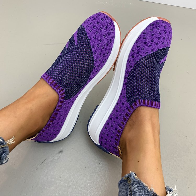 Flyknit Breathable Shoes Wedge Sneakers - My Store