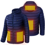 Men Heated Puffer Jacket Electric Heating Coat Insulated Hood Windbreaker 9Heat Zones - My Store