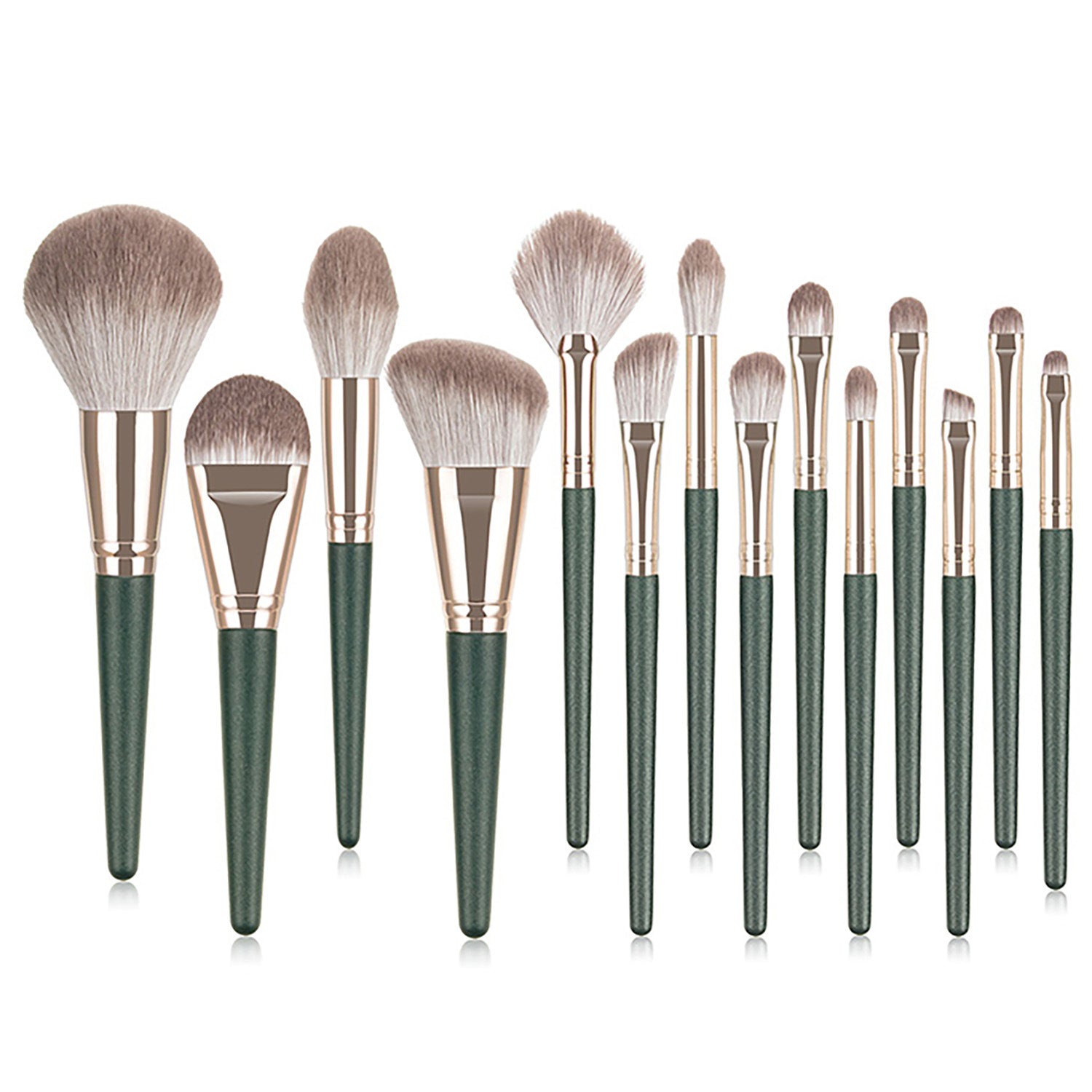 Green Cloud 14 Makeup Brushes Suit - My Store