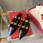 V-home.com Red Packet Head Half Support Willow Nail Sandals Women''s New Fashion - My Store