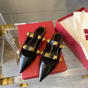 V-home.com Red Packet Head Half Support Willow Nail Sandals Women''s New Fashion - My Store