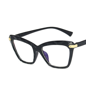 Anti-blue cat eye multi-faceted glasses - My Store