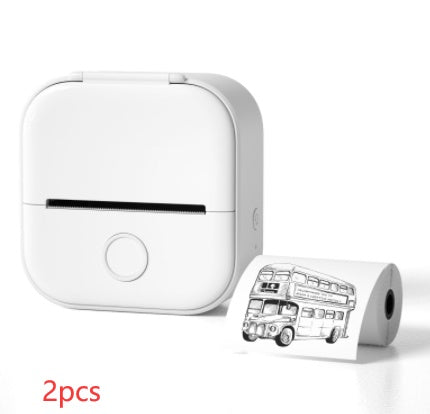 Portable Mini Thermal Label Printer Home Photo Printer Student Wrong Question Printer Bluetooth-compatible Mini Label Printer Price Tag - My Store