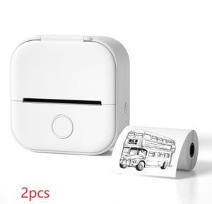 Portable Mini Thermal Label Printer Home Photo Printer Student Wrong Question Printer Bluetooth-compatible Mini Label Printer Price Tag - My Store
