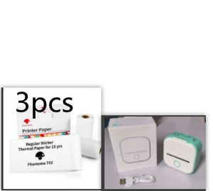 Portable Mini Thermal Label Printer Home Photo Printer Student Wrong Question Printer Bluetooth-compatible Mini Label Printer Price Tag - My Store