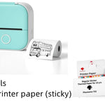 Portable Mini Thermal Label Printer Home Photo Printer Student Wrong Question Printer Bluetooth-compatible Mini Label Printer Price Tag - My Store