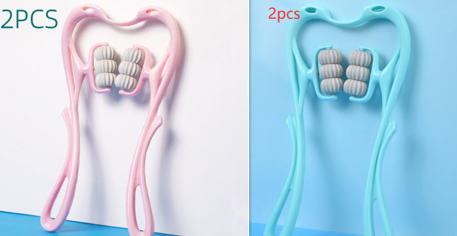 Multifunctional Manual Six-wheel Neck Massager Massage Relieve Roller Massage Tool - My Store