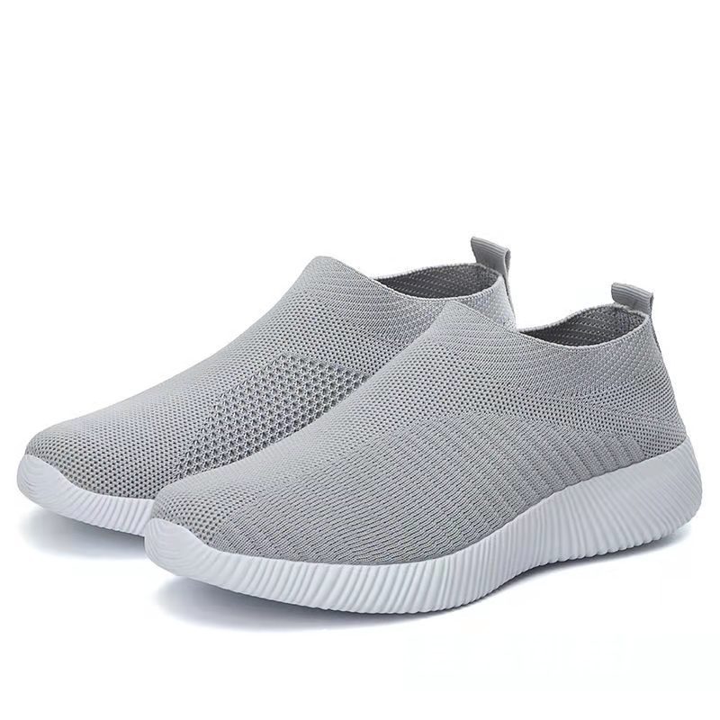 Flying Knit Sneakers Men's Mesh White Shoes Black Casual Sneakers - My Store