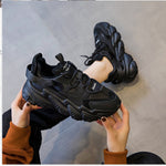 Shoes Women New Thick Soled Women S Shoes Versatile Sports Shoes Black Fashion Net Red Daddy Shoes Spring - My Store