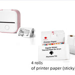 Portable Mini Thermal Label Printer Home Photo Printer Student Wrong Question Printer Bluetooth-compatible Mini Label Printer Price Tag - My Store