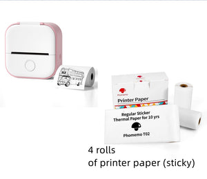 Portable Mini Thermal Label Printer Home Photo Printer Student Wrong Question Printer Bluetooth-compatible Mini Label Printer Price Tag - My Store