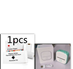 Portable Mini Thermal Label Printer Home Photo Printer Student Wrong Question Printer Bluetooth-compatible Mini Label Printer Price Tag - My Store