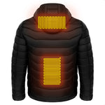 Men Heated Puffer Jacket Electric Heating Coat Insulated Hood Windbreaker 9Heat Zones - My Store