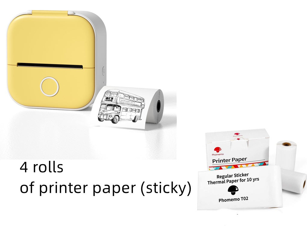 Portable Mini Thermal Label Printer Home Photo Printer Student Wrong Question Printer Bluetooth-compatible Mini Label Printer Price Tag - My Store
