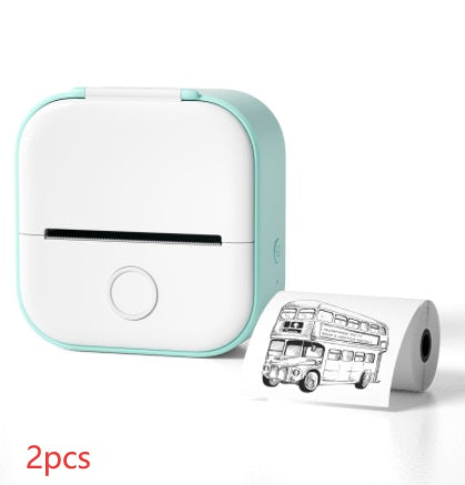 Portable Mini Thermal Label Printer Home Photo Printer Student Wrong Question Printer Bluetooth-compatible Mini Label Printer Price Tag - My Store