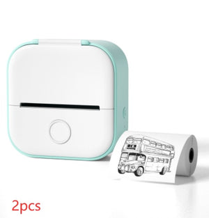 Portable Mini Thermal Label Printer Home Photo Printer Student Wrong Question Printer Bluetooth-compatible Mini Label Printer Price Tag - My Store