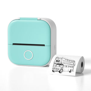 Portable Mini Thermal Label Printer Home Photo Printer Student Wrong Question Printer Bluetooth-compatible Mini Label Printer Price Tag - My Store