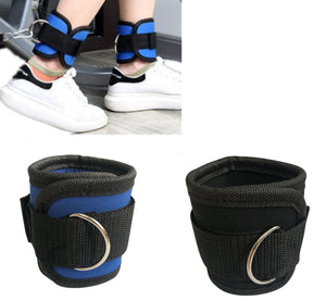 New D-ring Ankle Strap Buckle Adjustable Ankle Weights Gym Leg Ankle Cuffs Power Weight Lifting Fitness Rope 1/2PC - My Store