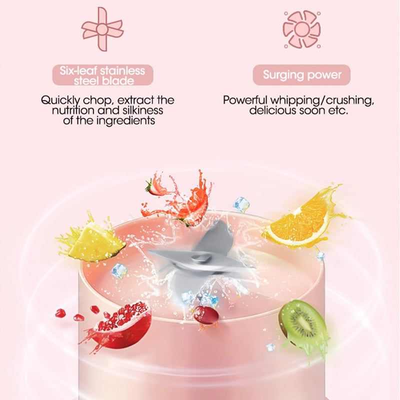 Multi-Function Portable Blender Electric Juicer Cup Sports Bottle Fruit Blender USB Rechargeable Smoothie Blender Fruits Juicer Extractor - My Store
