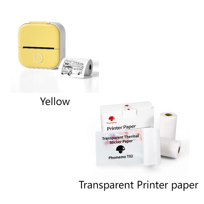 Portable Mini Thermal Label Printer Home Photo Printer Student Wrong Question Printer Bluetooth-compatible Mini Label Printer Price Tag - My Store