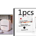 Portable Mini Thermal Label Printer Home Photo Printer Student Wrong Question Printer Bluetooth-compatible Mini Label Printer Price Tag - My Store