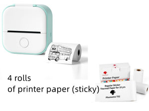 Portable Mini Thermal Label Printer Home Photo Printer Student Wrong Question Printer Bluetooth-compatible Mini Label Printer Price Tag - My Store