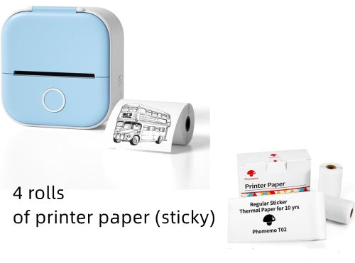 Portable Mini Thermal Label Printer Home Photo Printer Student Wrong Question Printer Bluetooth-compatible Mini Label Printer Price Tag - My Store