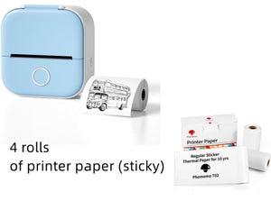 Portable Mini Thermal Label Printer Home Photo Printer Student Wrong Question Printer Bluetooth-compatible Mini Label Printer Price Tag - My Store