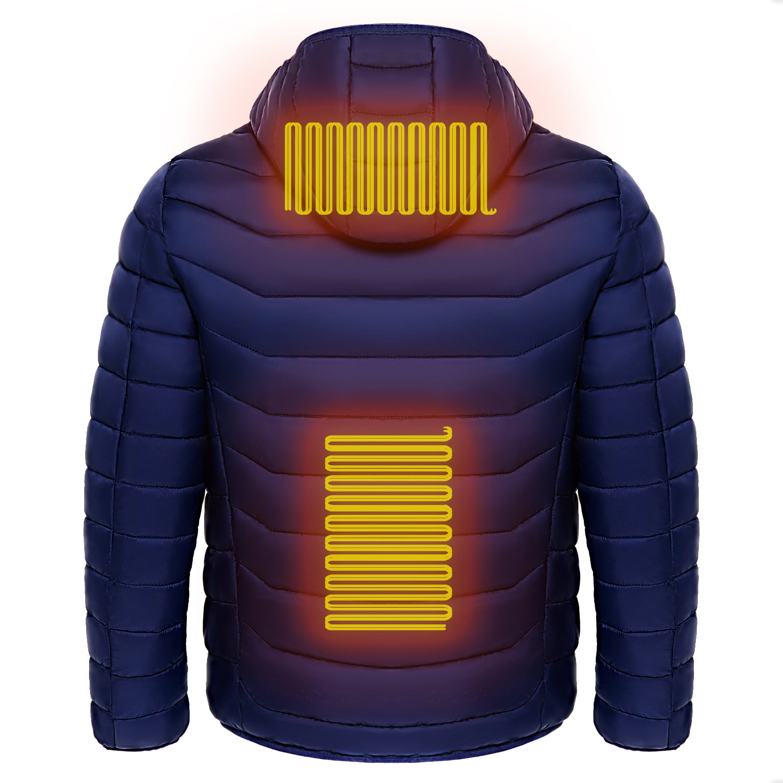 Men Heated Puffer Jacket Electric Heating Coat Insulated Hood Windbreaker 9Heat Zones - My Store