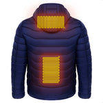 Men Heated Puffer Jacket Electric Heating Coat Insulated Hood Windbreaker 9Heat Zones - My Store