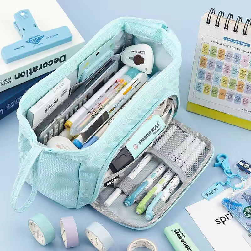 Fashion Double Canvas Multifunctional Pencil Case - My Store
