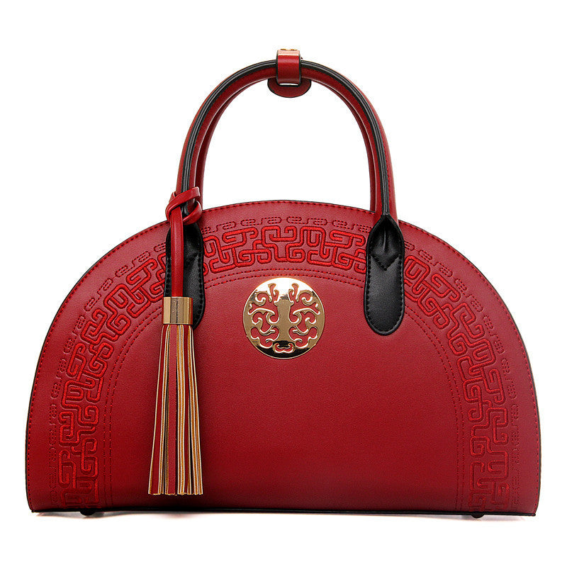 Fashion bag autumn and winter new women''s bag popular national style women''s shoulder bag versatile messenger bag soft handle handbag - My Store